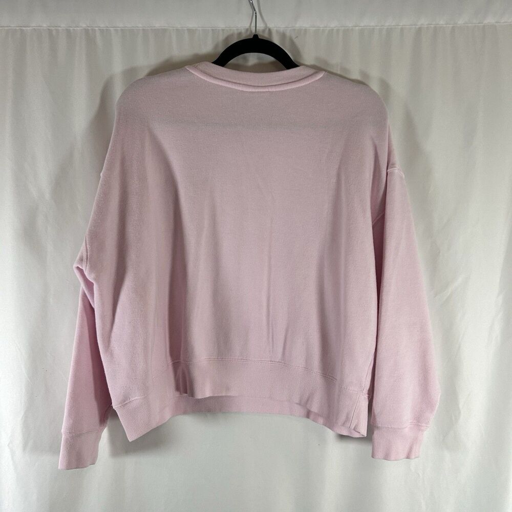 Barbie Sweater Women's Medium Pink Pullover Crew neck Fleece Lined Long Sleeve - Picture 6 of 7